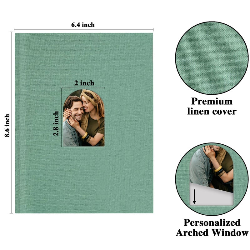 Vienrose Vienrose Premium Small Photo Album 4x6 for 20 Pictures  Linen Cover Photo Book with Writing Space  Ideal for Wedding Albums  Baby Books  and Travel Journals - Image 4