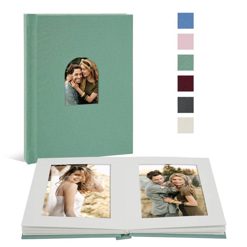 Vienrose Vienrose Premium Small Photo Album 4x6 for 20 Pictures  Linen Cover Photo Book with Writing Space  Ideal for Wedding Albums  Baby Books  and Travel Journals - Image 1