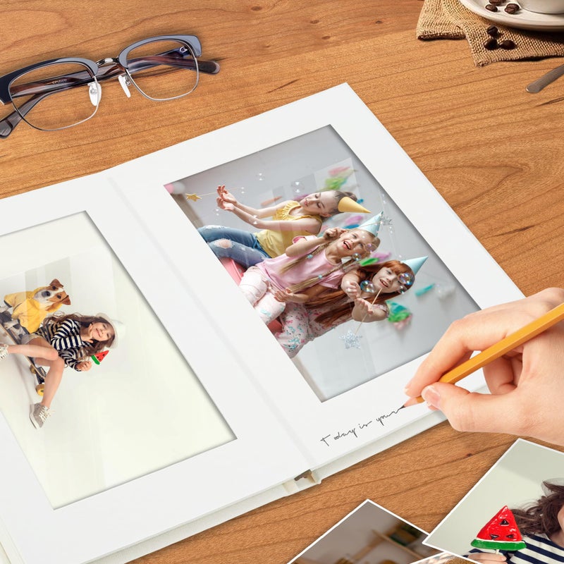 Vienrose Vienrose Premium Small Photo Album 4x6 for 20 Pictures  Linen Cover Photo Book with Writing Space  Ideal for Wedding Albums  Baby Books  and Travel Journals - Image 3