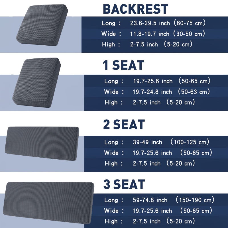 Dark Blue Waterproof Waffle Outdoor Terrace Balcony Courtyard Chair Cover Two Seat Cushion Set All Season Segmented Furniture Protective Cover Suitable Garden - Image 4