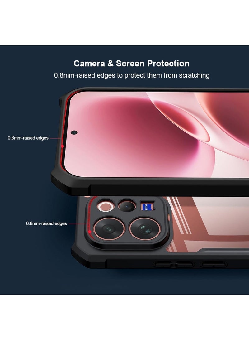 Adando for Vivo V70 Case, Camera Lens Protection Back Cover, TPU+PC Shockproof Bumper Mobile Phone Case, Anti-Yellowing Slim Fit Protective Casing (Matte Black) - Image 3