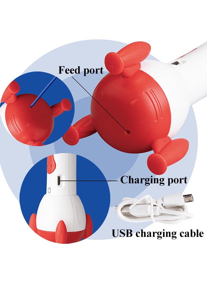 Generic 3D Printing Pen, Astronaut Shape 3D Graffiti Pen, Adjustable Speed 3D Pen Set, Educational STEM Toy, 3D Printing Pen with 3 Starter Colors of PLA Filament Stencil Book and Charger, Advanced 3D Printing Pen, Art Activity Set, Kids DIY Gift Present for Graffiti, Drawing, Model Making, Low Temperature Does not Hurt Hands(Red)  - Image 5