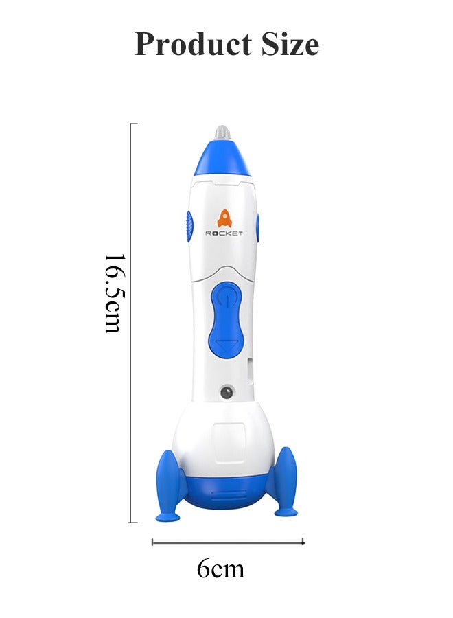 Generic 3D Printing Pen, Astronaut Shape 3D Graffiti Pen, Adjustable Speed 3D Pen Set, Educational STEM Toy, 3D Printing Pen with 3 Starter Colors of PLA Filament Stencil Book and Charger, Advanced 3D Printing Pen, Art Activity Set, Kids DIY Gift Present for Graffiti, Drawing, Model Making, Low Temperature Does not Hurt Hands(Red)  - Image 2
