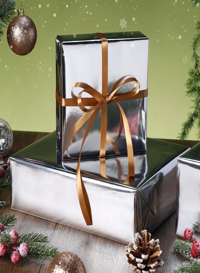 LaRibbons Silver Foil Wrapping Paper Roll, 30 Inch x 33 Feet Premium Metallic Gift Wrap for Christmas, Holiday, Wedding, Birthday & Celebration Gifts - Image 5