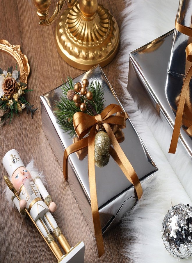 LaRibbons Silver Foil Wrapping Paper Roll, 30 Inch x 33 Feet Premium Metallic Gift Wrap for Christmas, Holiday, Wedding, Birthday & Celebration Gifts - Image 3