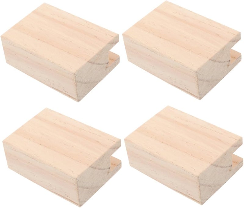 4pcs Wooden Furniture Risers for Couch Sofa Desk Table and Chair Heavy Duty Height Extenders for Enhanced Comfort and Stability Home Office Dorm Room - Image 1