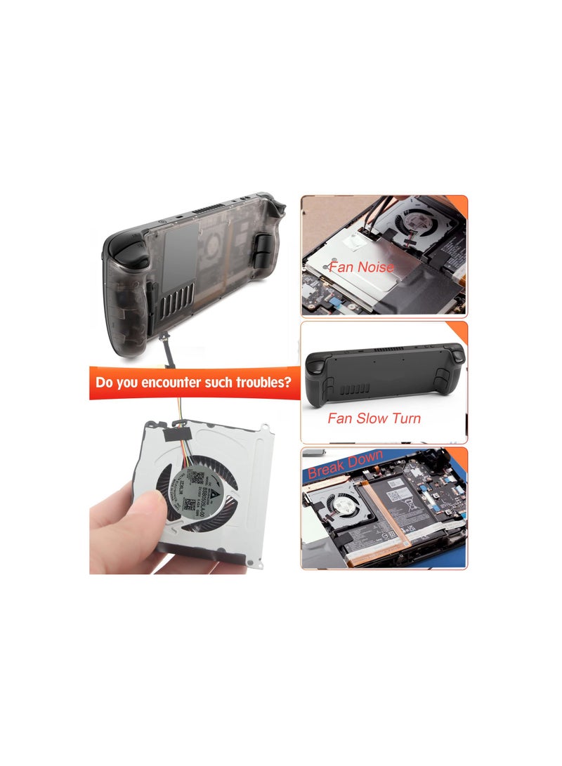 Loquat Replacement CPU Cooling Fan for Steam Deck, Model Bn5010s5h-N00p/Bsb050la-00, Internal GPU Cooling Fan Compatible with Steam Deck Console 2021/2022 (64GB/256GB/512GB NVMe) - Image 4