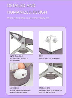 Occuwzz Baby Rocker Baby Electric Bouncer Toddler Bassinet Three Gear Adjustment Infant Rocking Bouncer Suitable for Newborns Baby  - Image 4