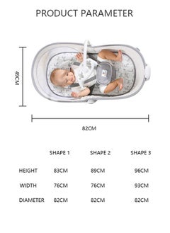 Occuwzz Baby Rocker Baby Electric Bouncer Toddler Bassinet Three Gear Adjustment Infant Rocking Bouncer Suitable for Newborns Baby  - Image 3