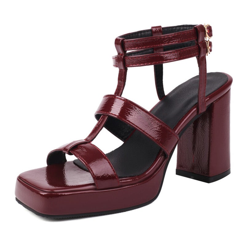 Square Head Water Platform Women'S Shoes Summer High Heel Sandals Supply 2090 - Image 2