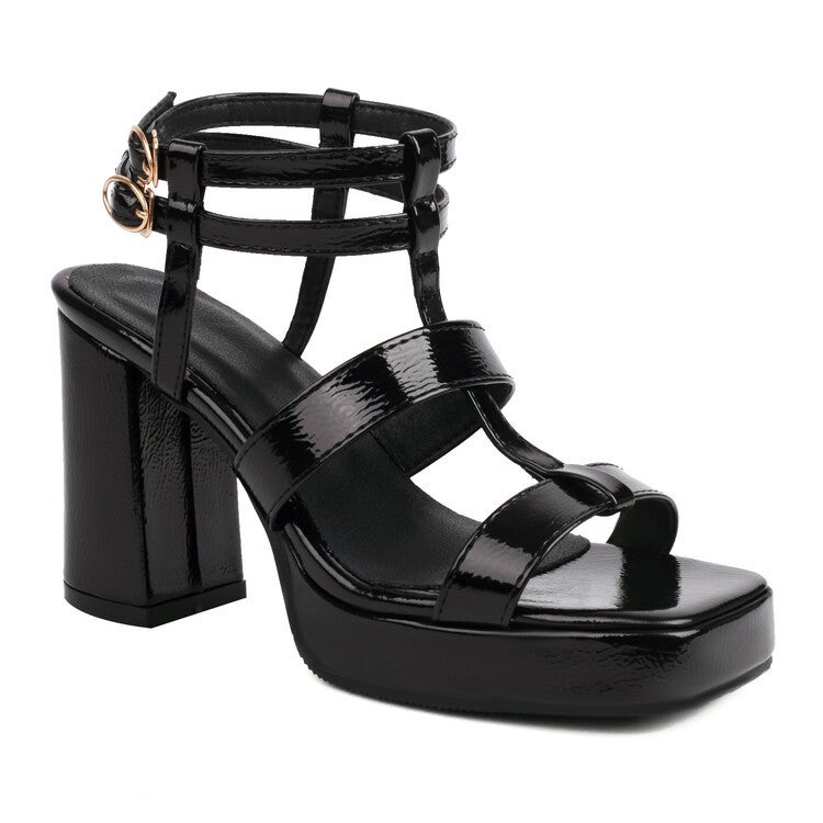 Square Head Water Platform Women'S Shoes Summer High Heel Sandals Supply 2090 - Image 3