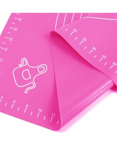 Bukela Silicone Baking Mat for Pastry Rolling Dough with Measurements, 19.7" x 15.7" BPA Free Non stick and Non Slip Pink Table Sheet Baking Supplies for Bake Pizza Cake  - Image 2