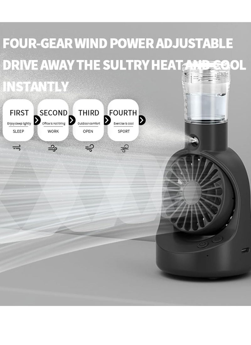 Portable Misting Mini Fan- White