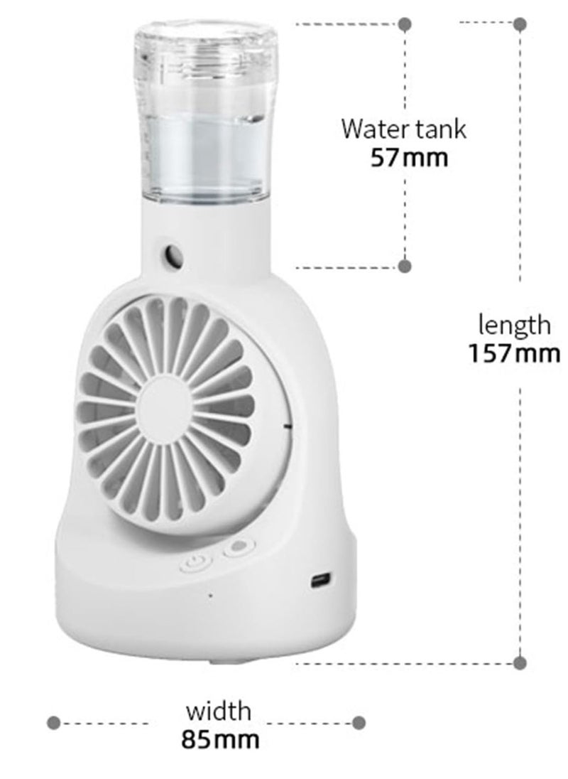 Portable Misting Mini Fan- White