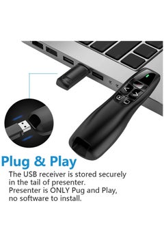 Generic Wireless Presenter Remote Controller R400 2.4GHz Wireless USB Presenter PowerPoint Green Laser Pen Pointer PPT Clicker for Presentation  - Image 2