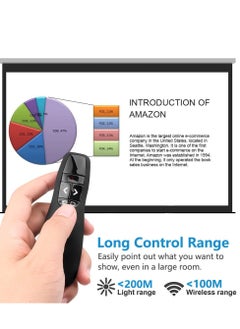 Generic Wireless Presenter Remote Controller R400 2.4GHz Wireless USB Presenter PowerPoint Green Laser Pen Pointer PPT Clicker for Presentation  - Image 3