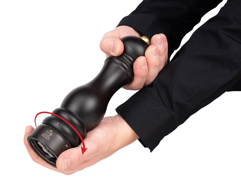 Peugeot Made in France- Paris u'Select Manual Pepper Mill - Adjustable Grinder - PEFC Certified Beechwood, 22 cm - 9 in. Chocolate - Image 3