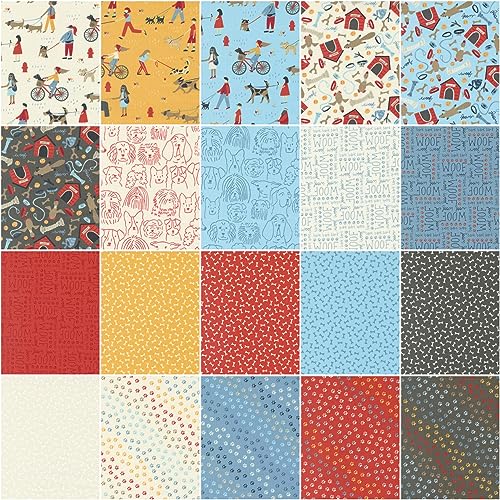 Moda Fabrics Stacy Iest HSU Dog Daze Layer Cake 42 10-inch Squares Moda Fabrics 20840LC - Image 2