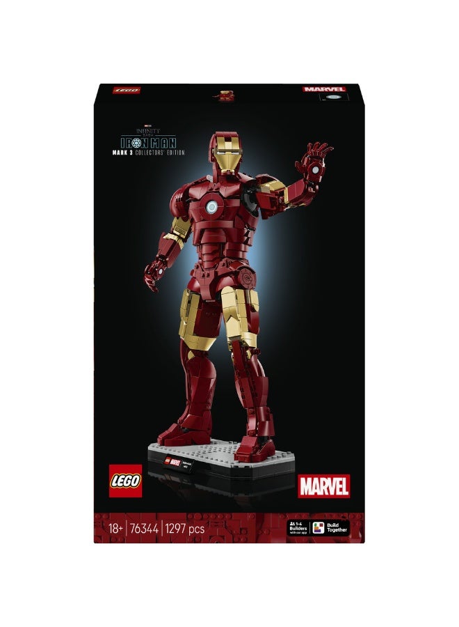 LEGO Marvel Iron Man Mark 3 Collectors’ Edition Set 76344 (Age 18+, 1297 Pieces) - Image 2