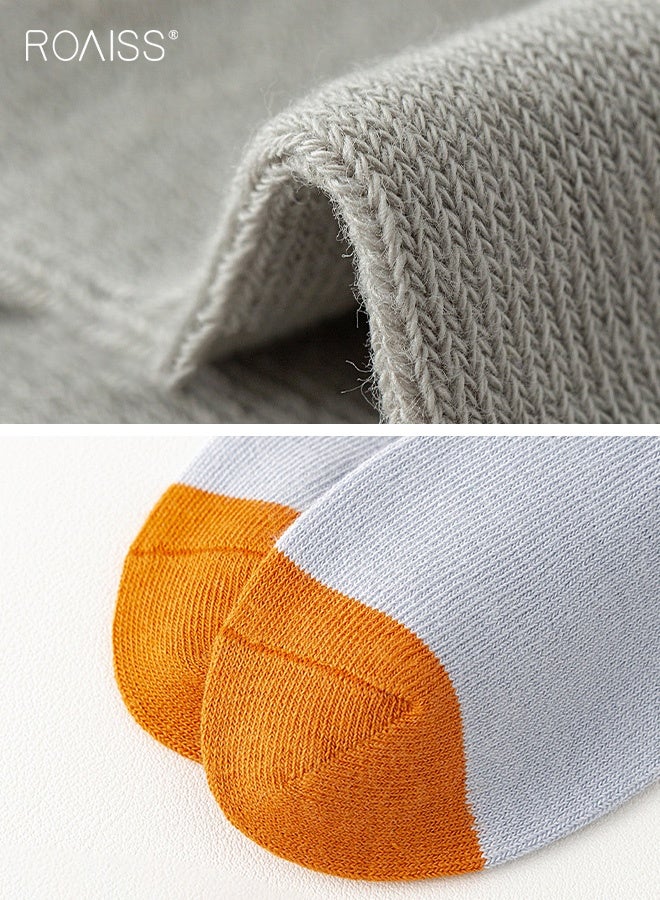 رويس 5 أزواج من الجوارب القصيرة للصبيان، مجموعة جوارب رياضية مريحة، جوارب قصيرة للأطفال بنقوش جميلة، جوارب كرتونية متوسطة الطول للصبيان، مناسبة لجميع الفصول - Image 4