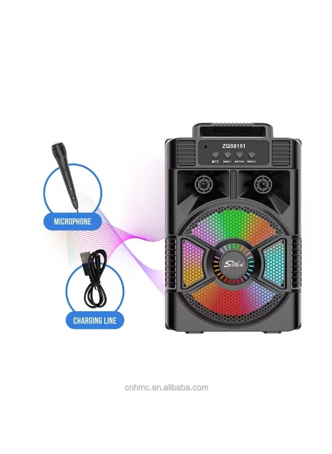 ZQS8151 High Power Bass Sound System Speaker Box Party Speaker Karaoke Outdoor Wireless Big Size Speaker - Image 3