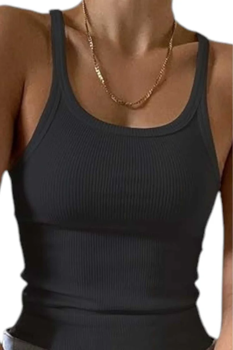 Tezzgelsin Women's Thin Strap Report Ribana Undershirt Set of 2