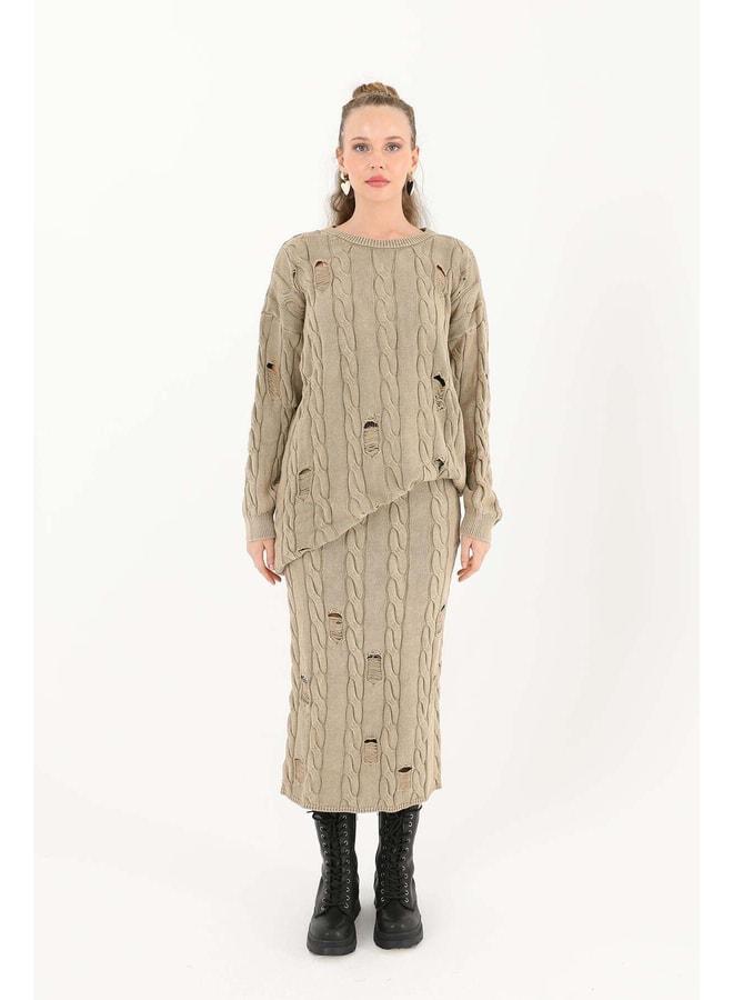 Soul Knit Tunic - 32036TUN - BEIGE. - Image 2