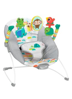 Bright Starts Bright Starts Playful Paradise Comfy Baby Bouncer Seat with Soothing Vibration and Toys, Unisex, 0-6 Months  - Image 1