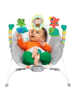 Bright Starts Bright Starts Playful Paradise Comfy Baby Bouncer Seat with Soothing Vibration and Toys, Unisex, 0-6 Months  - Image 3