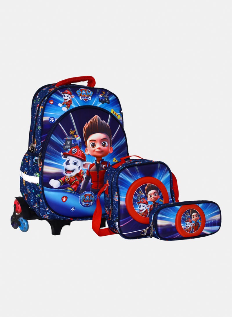 Migo Paw Patrol School Set Trolley Bag 16 Inches – Navy - Image 1