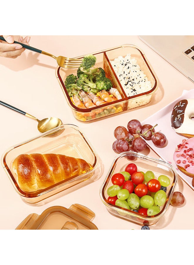 Cilock High Borosilicate Heat-resistant Glass Lunch Box For Office Workers Microwave Heating Bento Box With Three Compartments + Soup Bowl + Bag - Image 5