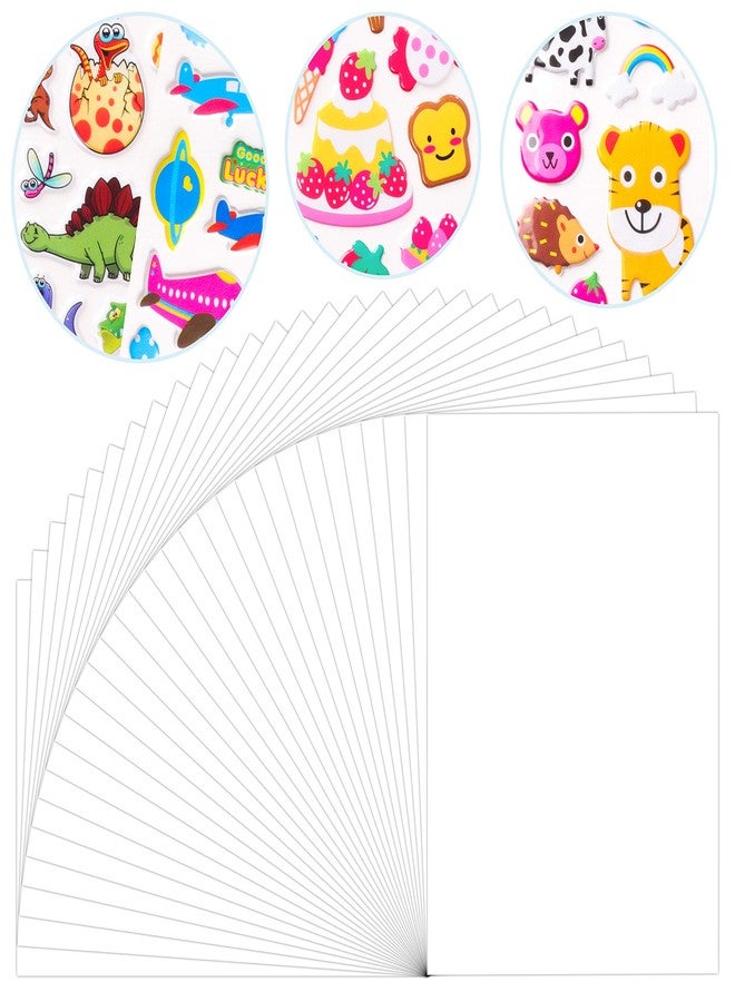 BeYumi 30 Packs Sticker Collecting Album Pages, Reusable Double-Sided Release Papers for Decal Collection, Blank Sticker Collecting Pages for Kids and Adults, 11.6 x 8.3 Inches - Image 1