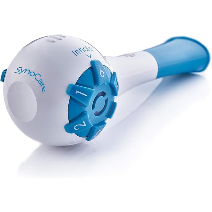 Synocare Mucus Removal Device, Mucus Extractor for Adults | Mucus remover & Lung Expander Using OPEP Technology for Sinus & Nasal Decongestion, Clear Airways & Fast Relief for Mucus Blockage | Blue - Image 1
