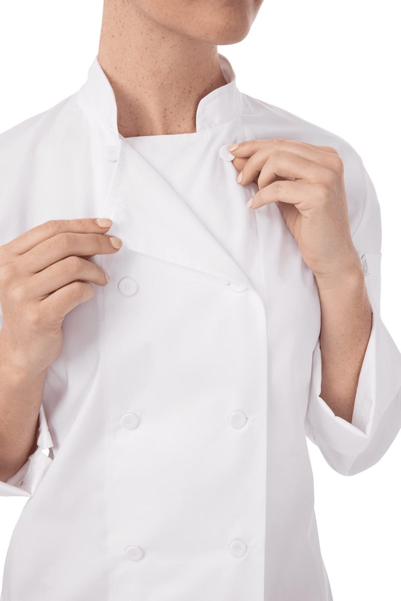 Chef Works Women's Sofia Chef Coat, White, X-Large - Image 3