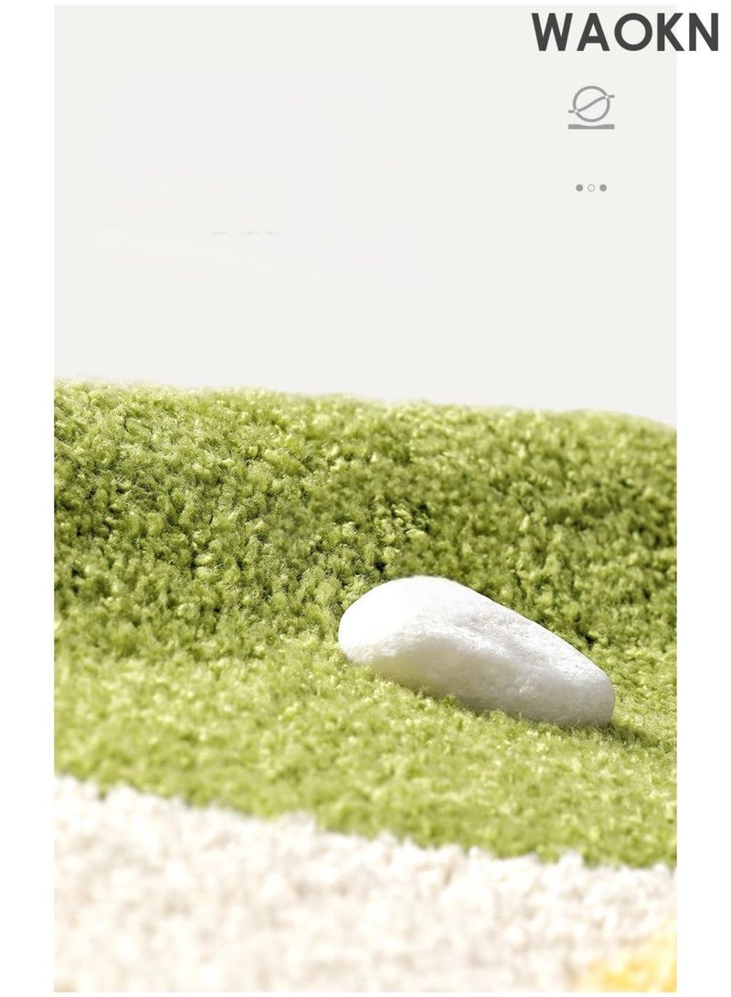 WAOKN Water absorbing and non slip bathroom floor mats, designed specifically for bathroom entrances and bedroom beds, provide a comfortable walking experience without causing foot pain (50 * 80CM). - Image 3