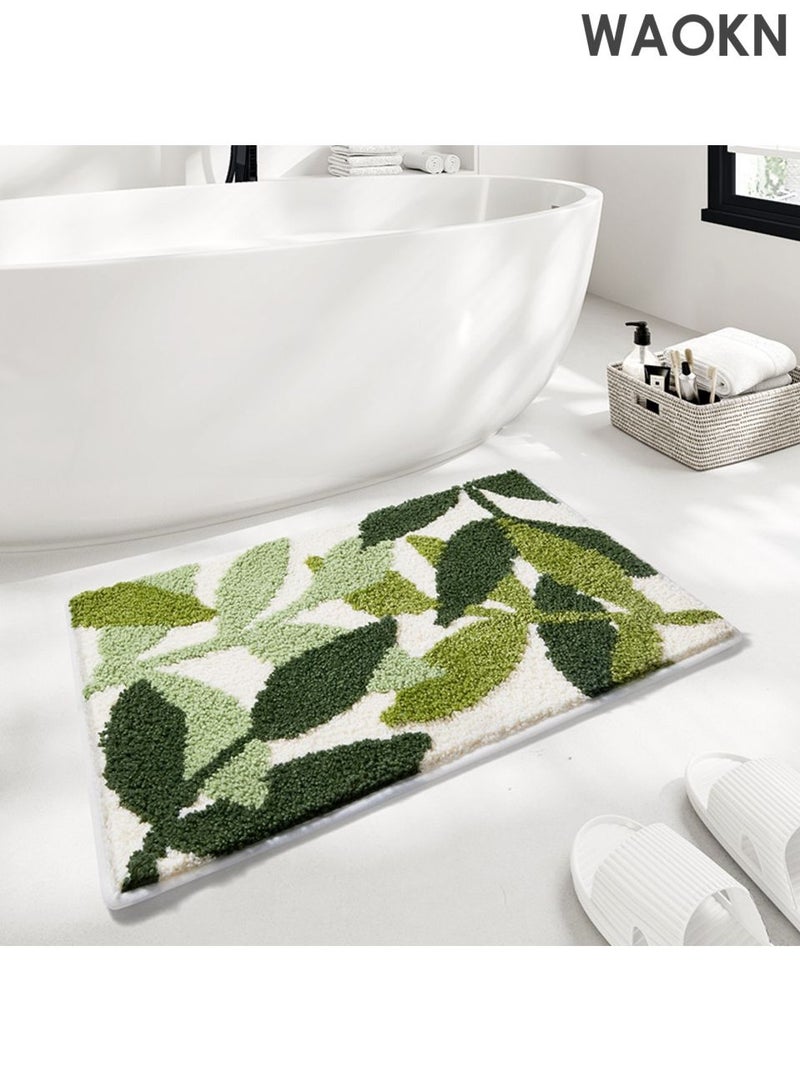 WAOKN Water absorbing and non slip bathroom floor mats, designed specifically for bathroom entrances and bedroom beds, provide a comfortable walking experience without causing foot pain (50 * 80CM). - Image 5