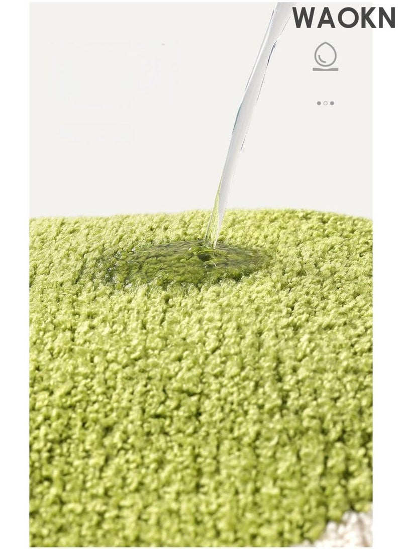 WAOKN Water absorbing and non slip bathroom floor mats, designed specifically for bathroom entrances and bedroom beds, provide a comfortable walking experience without causing foot pain (50 * 80CM). - Image 2