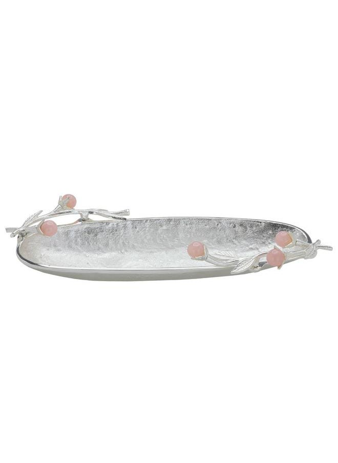 Alsaif Steel Serving Plate 40X13X4 Cm Silver  - Image 1