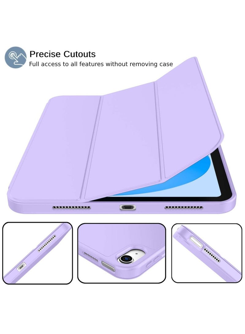 Raxoom New iPad 10.9 Inch Case 2022 (10th Gen) with Pencil Holder â€“ Trifold Stand Smart Case, Soft TPU Back, Auto Wake/Sleep (Purple) - Image 3