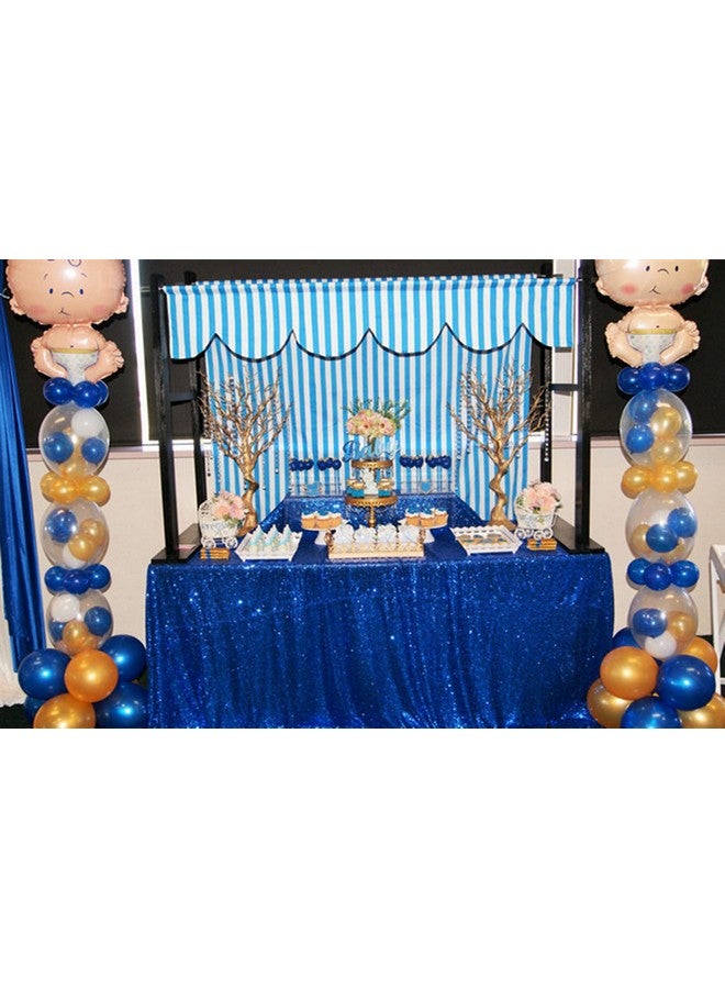 DUOBAO Square Tablecloth50 X 50Inchsequin Tablecloth Royal Blue Wedding Tablecloths Sequence Tablecloth For Round Table Blue Tablecloth Table Skirts Sequins Table Cloths For Parties (50"X50" Royal Blue) - Image 1