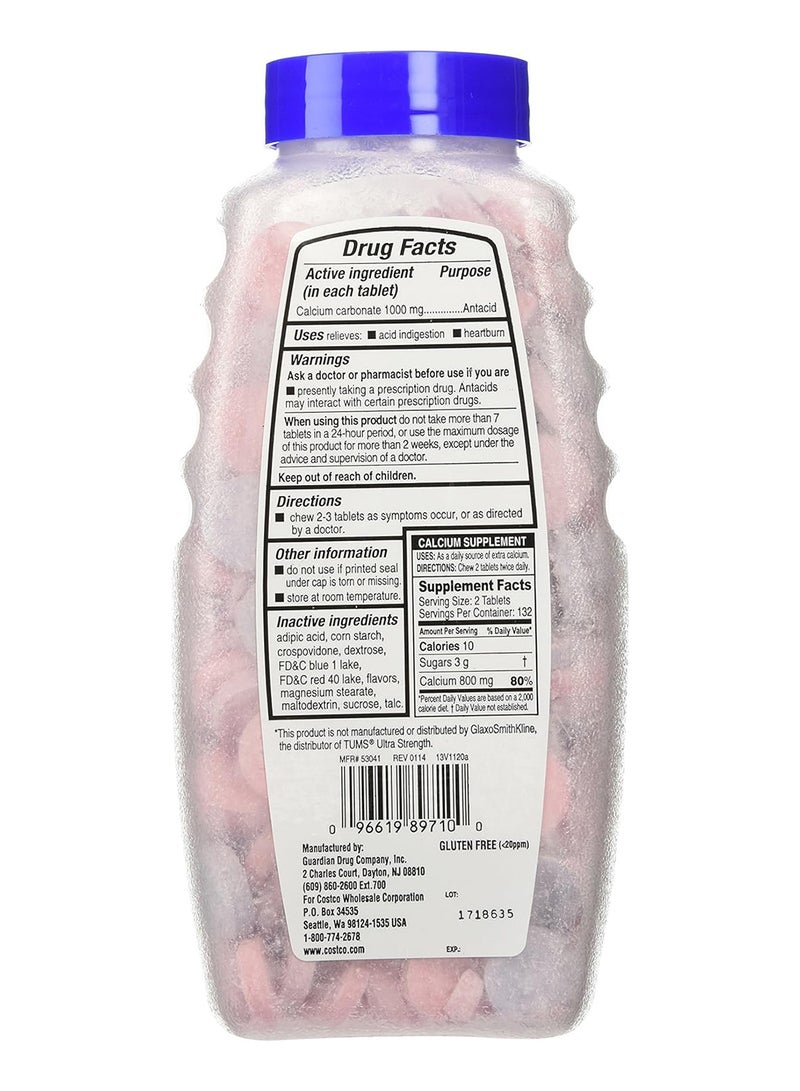Kirkland Signature Berry Ultra Strength Antacid Calcium Carbonate 1000 Mg  - Image 2