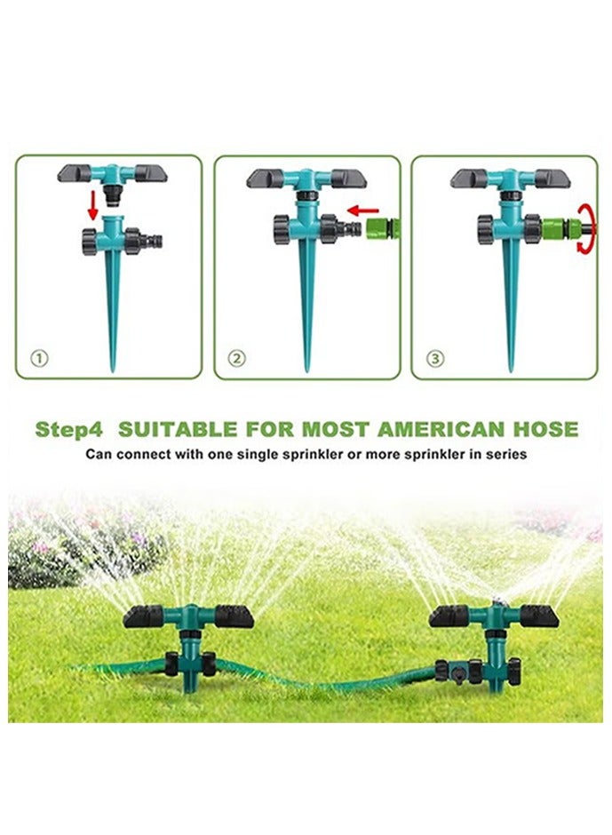 رشاشات الحديقة للفناء، نظام ري أوتوماتيكي يدور 360 درجة، رشاشات مياه للفناء بمساحة كبيرة، وري النباتات، ألعاب للأطفال - Image 4