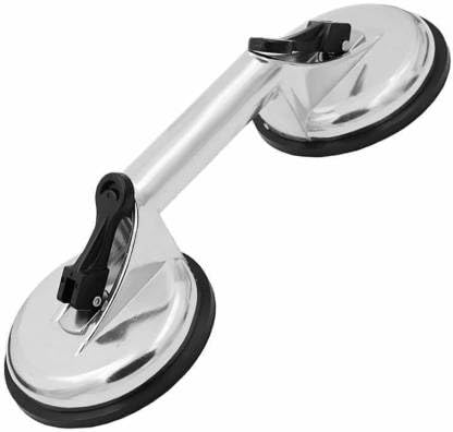 FLAMINGO ENTERPRISE FLAMINGO ENTERPRISE Uptodatetools Two Cup Aluminium Suction Glass Lifter 100 Kg Capacity Glass Carrying Handle 17 cm  - Image 1