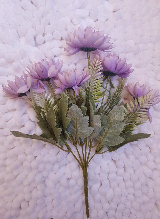 Artificial Flower Bouquet - 6 Flowers - Lavender