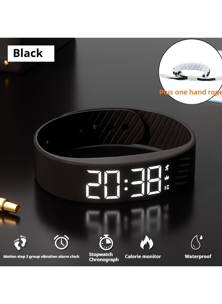 AROAQ Multifunctional Simple Fashion Unisex Electronic Watch with Alarm Clock, Pedometer, Timer, Luminous Display, Senseless Wear, and Sports Functions - Ideal Holiday Gift, Suitable for Any Occasion - Includes One Hand Rope - Image 1