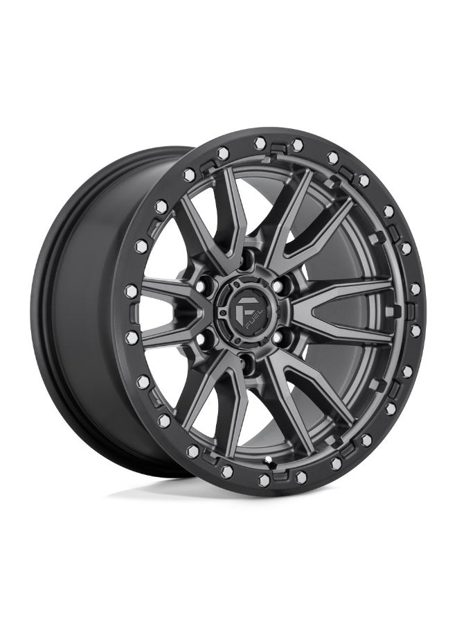 FUEL D680 REBEL 17X9 6X139.7 ET1 CB106.1 MAT ANTH/BKLIP - Image 1