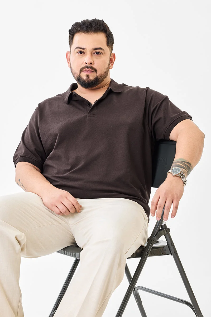 SNITCH Plus Size Stretch Polo T-Shirt