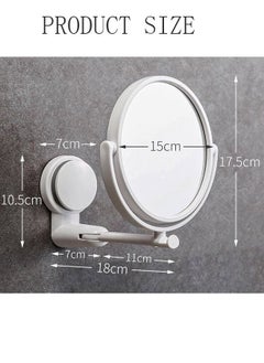 DUNISO Magnifying Double-Sided 360° Rotation Wall Mounted Vanity Makeup Mirror For Bathroom  - Image 4