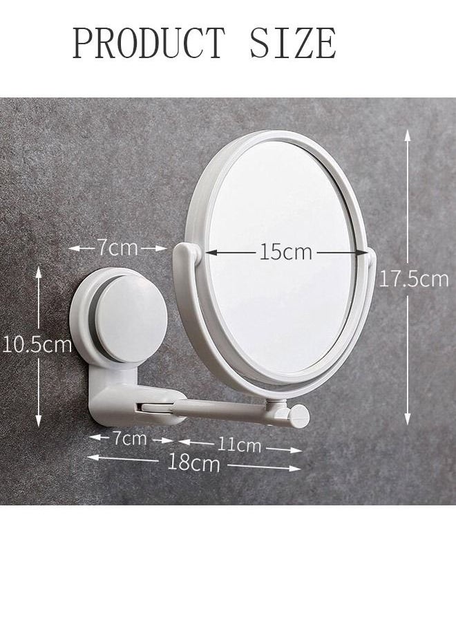 DUNISO - Magnifying Double-Sided 360° Rotation Wall Mounted Vanity Makeup Mirror For Bathroom - Image 1