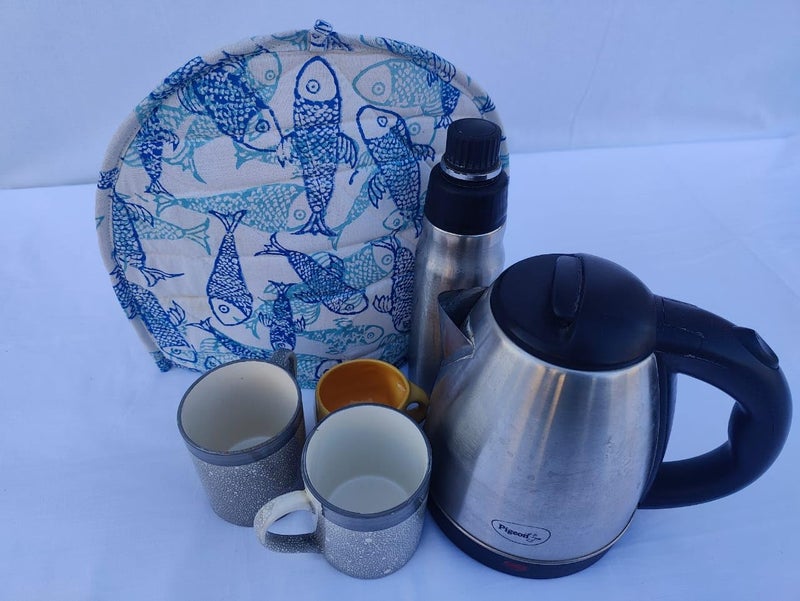 Malan Bai Mandala Tea Cozy Cover Hand Block Winter Tea Cozy Cotton Tea Kettle Warmer Pot Cover Hot Coffee Cover Handamde Kitchen Décor Brand: Malan Bai - Image 2